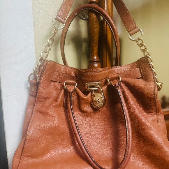 Michael Kors brown leather purse with beautiful hardware. - Picture 2 of 10